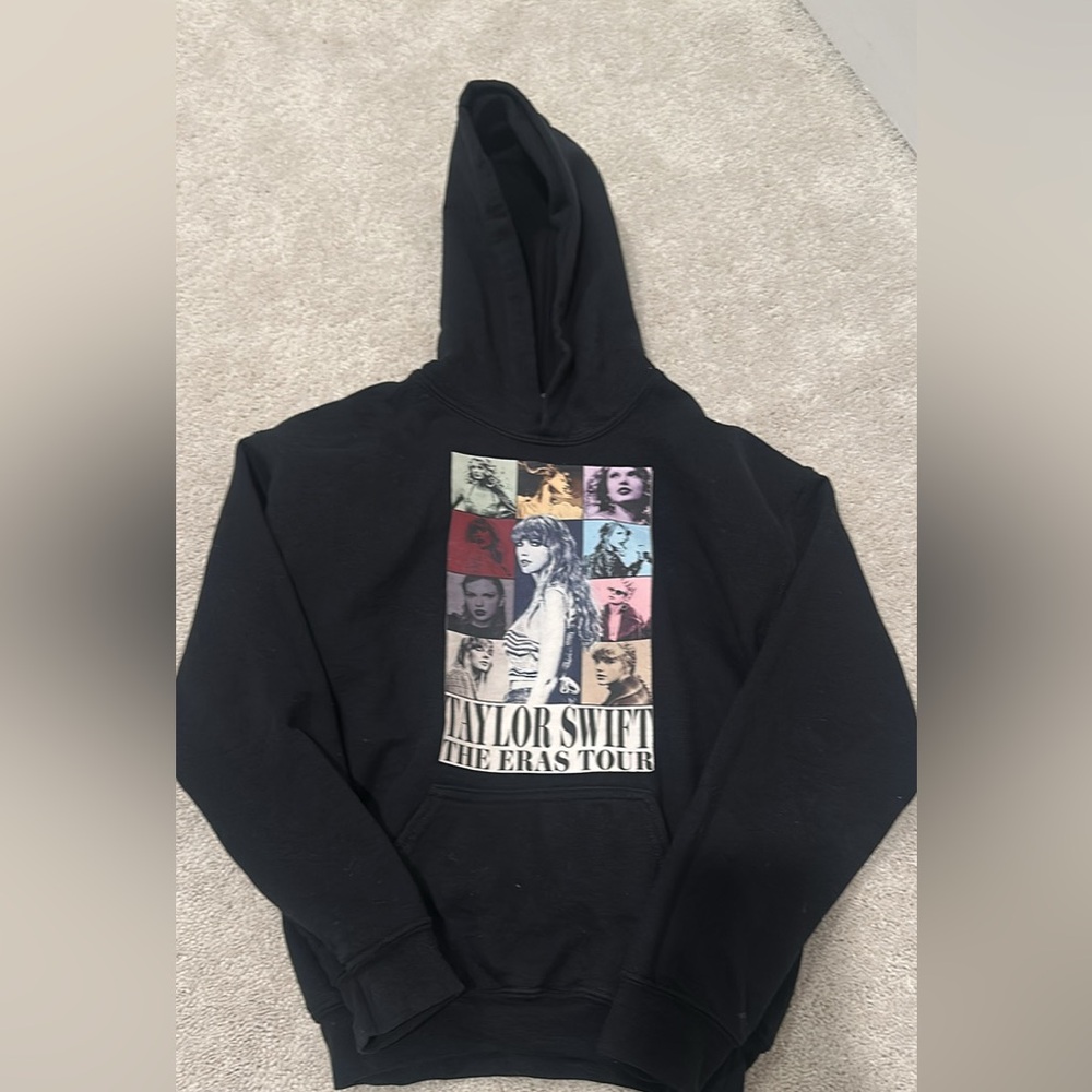 Girls black hoodie size large